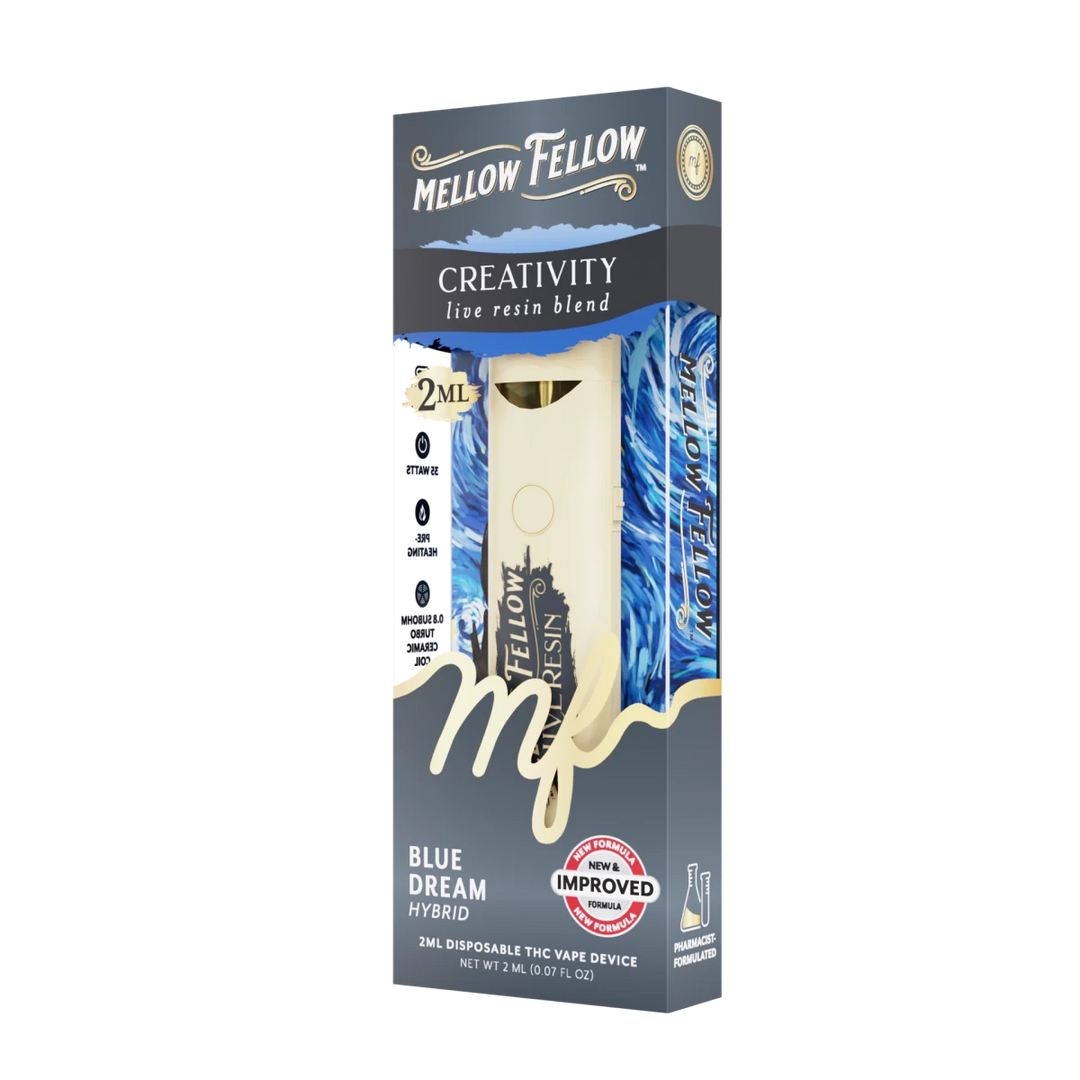 Creativity Blend 2ml Live Resin Disposable Vape - Blue Dream (Hybrid) - Mellow Fellow