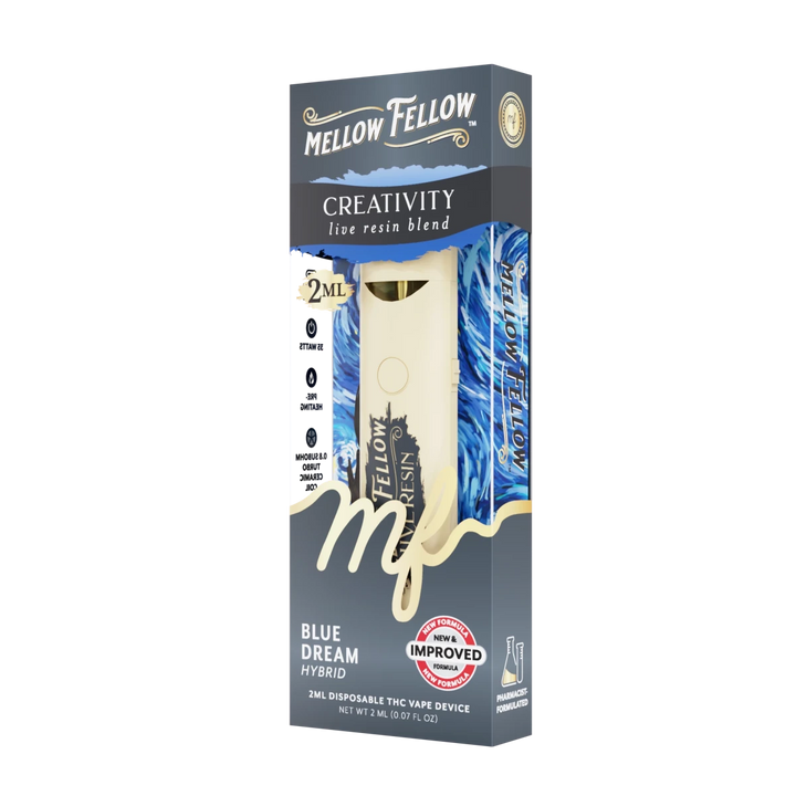 Creativity Blend 2ml Live Resin Disposable Vape - Blue Dream (Hybrid) - Mellow Fellow