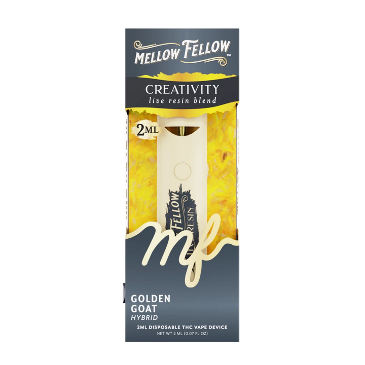 Creativity Blend 2ml Live Resin Disposable Vape - Golden Goat (Hybrid) - Mellow Fellow