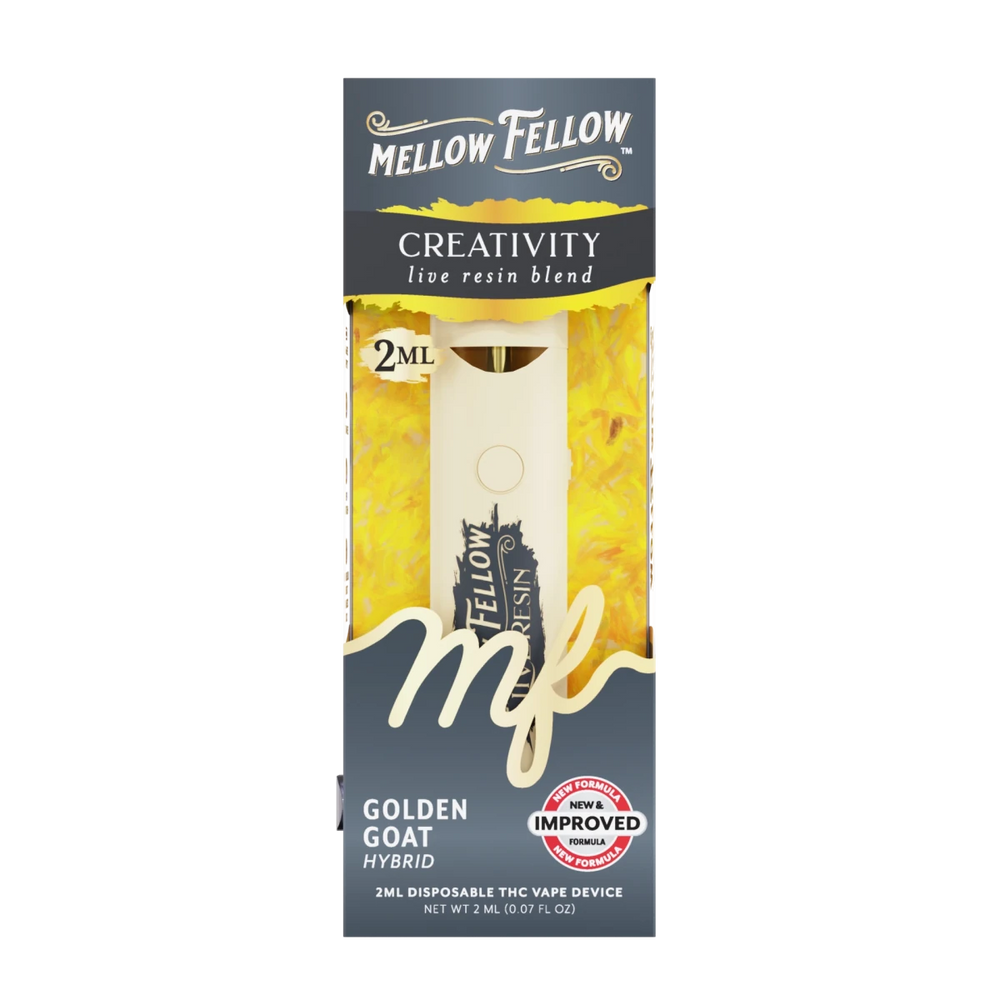 Creativity Blend 2ml Live Resin Disposable Vape - Golden Goat (Hybrid) - Mellow Fellow