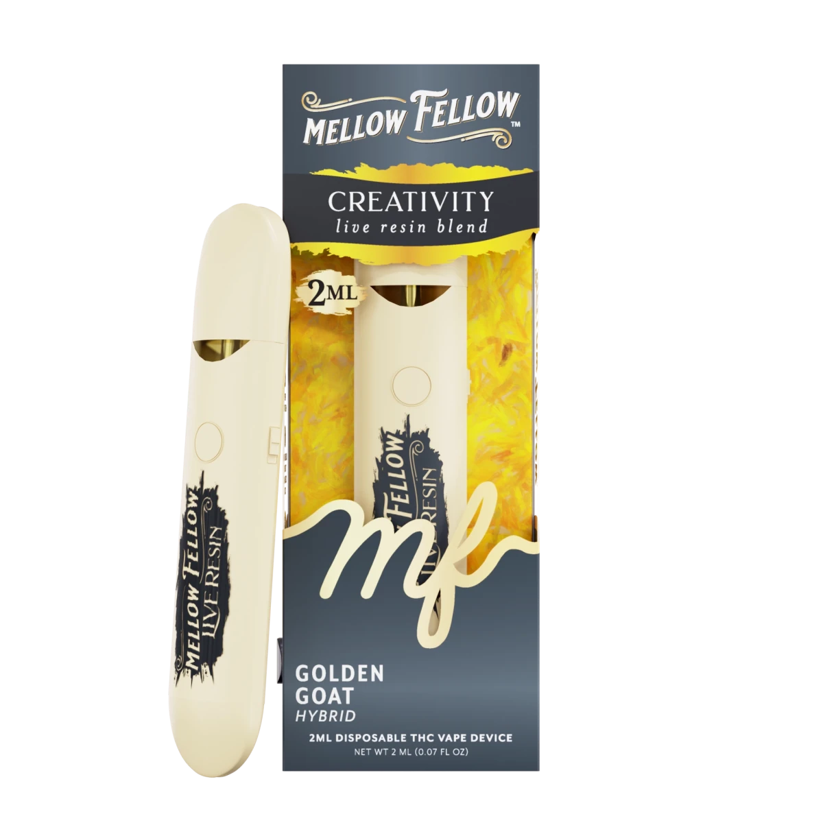 Creativity Blend 2ml Live Resin Disposable Vape - Golden Goat