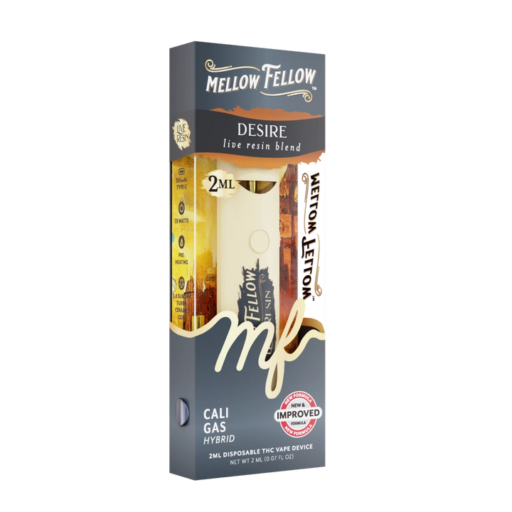 Desire Blend 2ml Live Resin Disposable Vape - Cali Gas (Hybrid) - Mellow Fellow