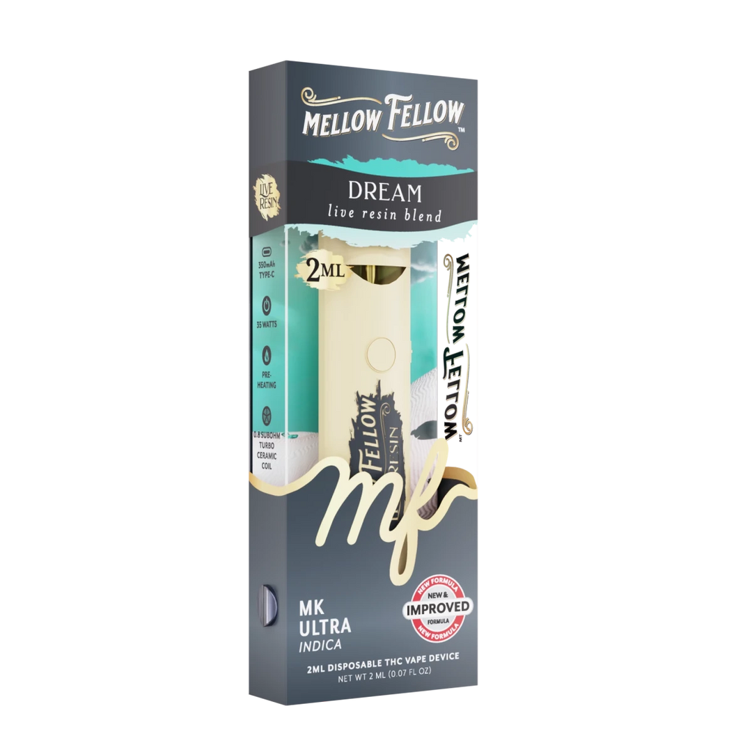 Dream Blend 2ml Live Resin Disposable Vape - MK Ultra (Indica) - Mellow Fellow