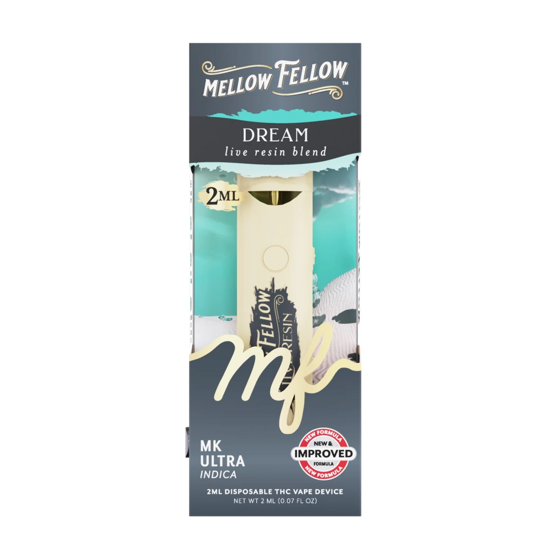 Dream Blend 2ml Live Resin Disposable Vape - MK Ultra (Indica) - Mellow Fellow
