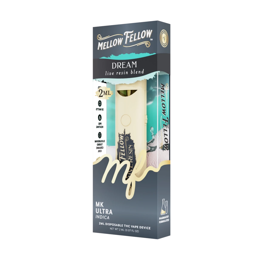 Dream Blend 2ml Live Resin Disposable Vape - MK Ultra (Indica) - Mellow Fellow