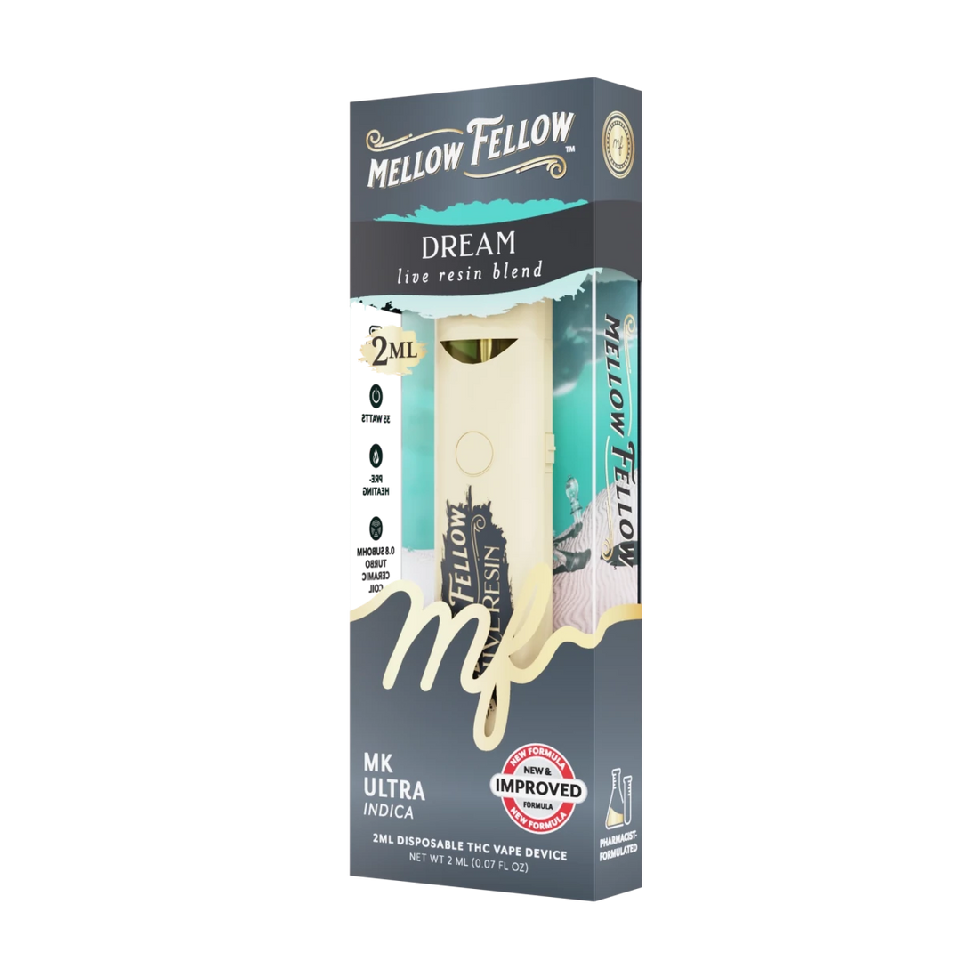 Dream Blend 2ml Live Resin Disposable Vape - MK Ultra (Indica) - Mellow Fellow