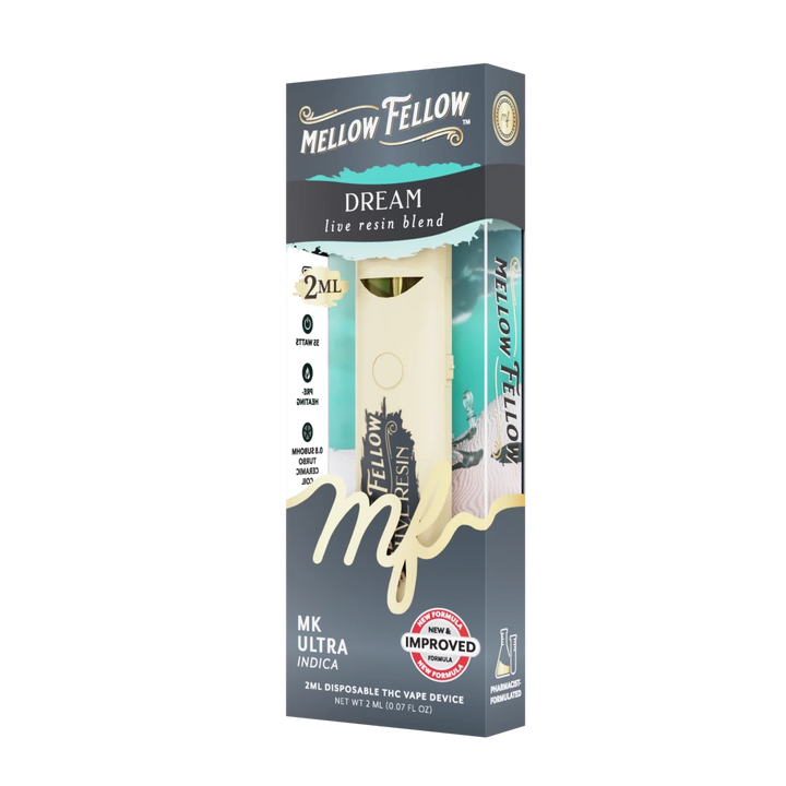Dream Blend 2ml Live Resin Disposable Vape - MK Ultra (Indica) - Mellow Fellow
