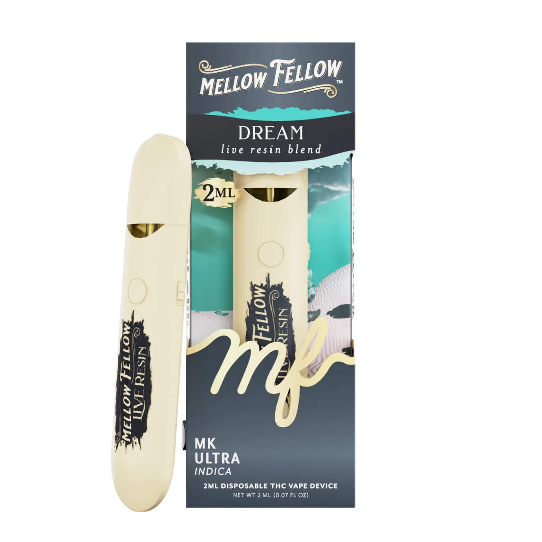 Dream Blend 2ml Live Resin Disposable Vape - MK Ultra (Indica) - Mellow Fellow