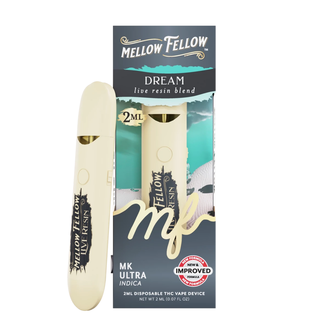 Dream Blend 2ml Live Resin Disposable Vape - MK Ultra (Indica) - Mellow Fellow