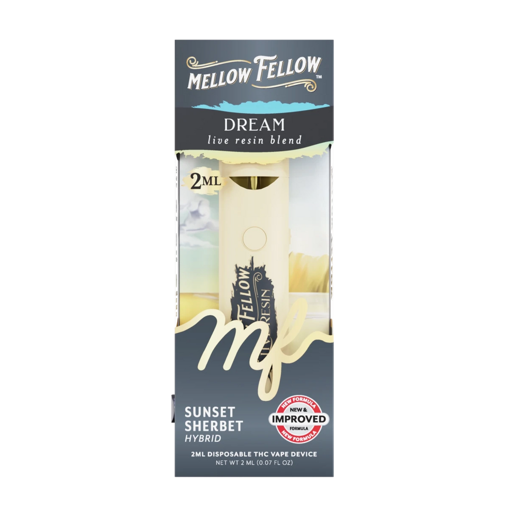 Dream Blend 2ml Live Resin Disposable Vape - Sunset Sherbet (Hybrid) - Mellow Fellow