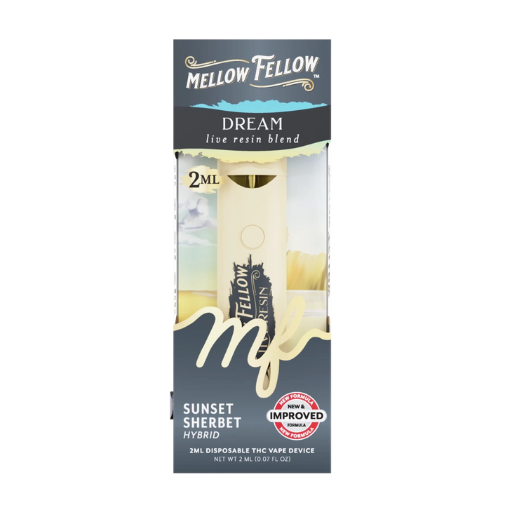 Dream Blend 2ml Live Resin Disposable Vape - Sunset Sherbet (Hybrid) - Mellow Fellow