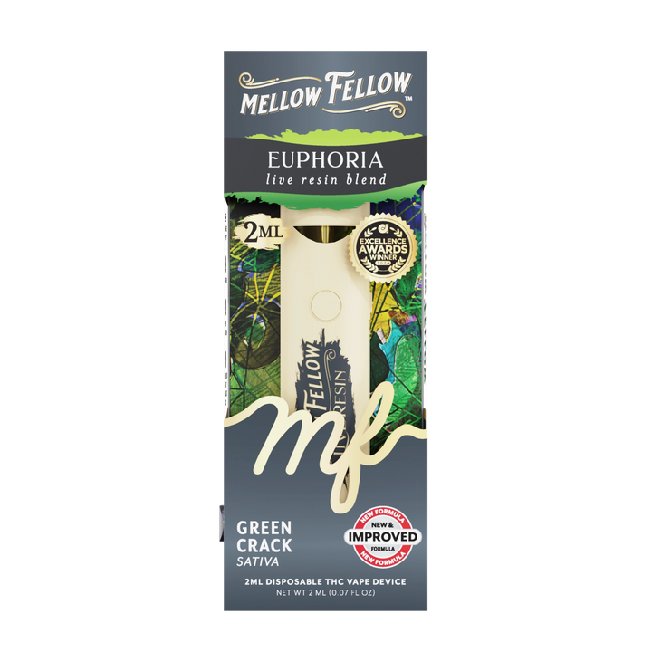 Euphoria Blend 2ml Live Resin Disposable Vape - Green Crack (Sativa)