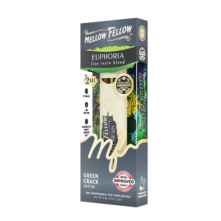 Euphoria Blend 2ml Live Resin Disposable Vape - Green Crack (Sativa)