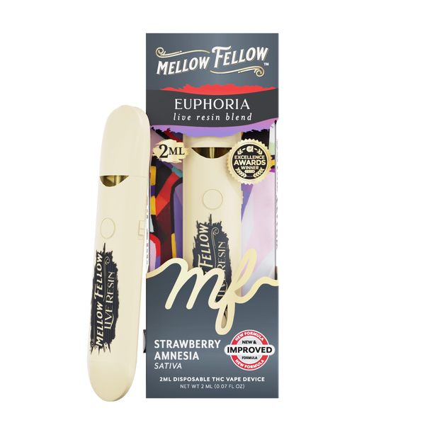 Euphoria Blend 2ml Live Resin Disposable Vape - Strawberry Amnesia (Sativa)