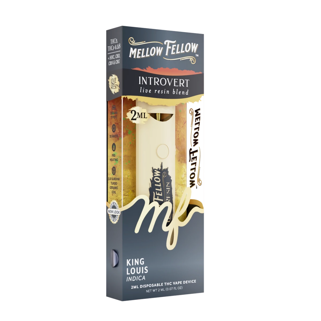 Introvert Blend 2ml Live Resin Disposable Vape - King Louis (Indica) - Mellow Fellow