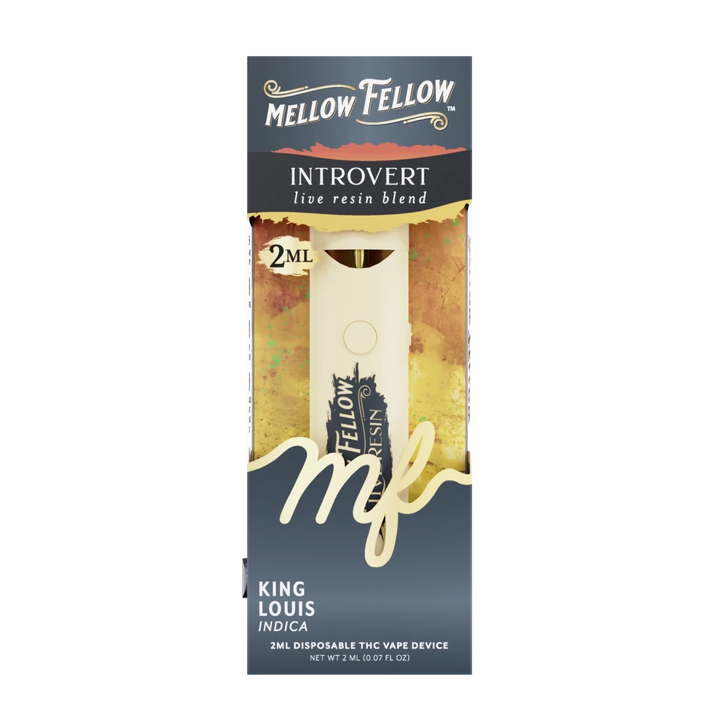 Introvert Blend 2ml Live Resin Disposable Vape - King Louis (Indica) - Mellow Fellow