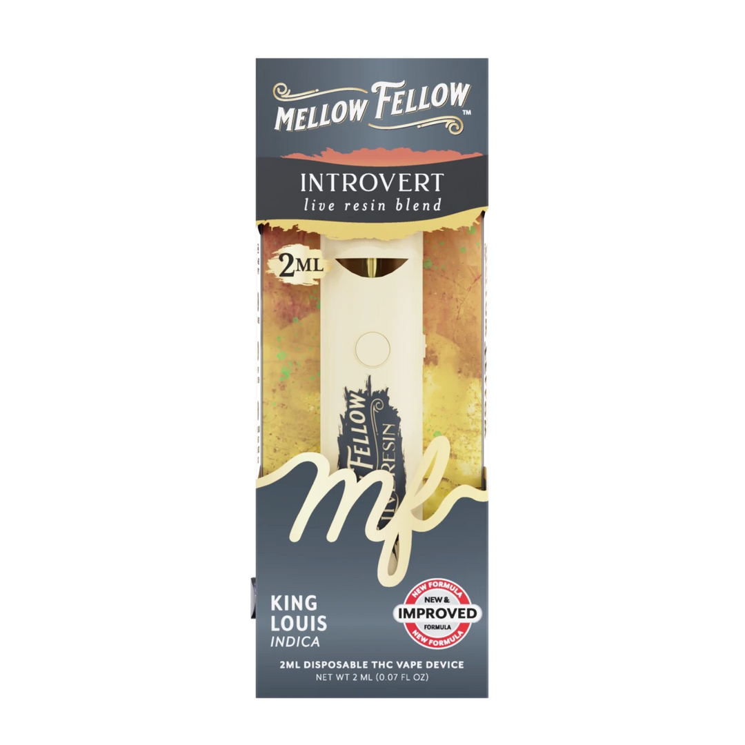 Introvert Blend 2ml Live Resin Disposable Vape - King Louis (Indica) - Mellow Fellow