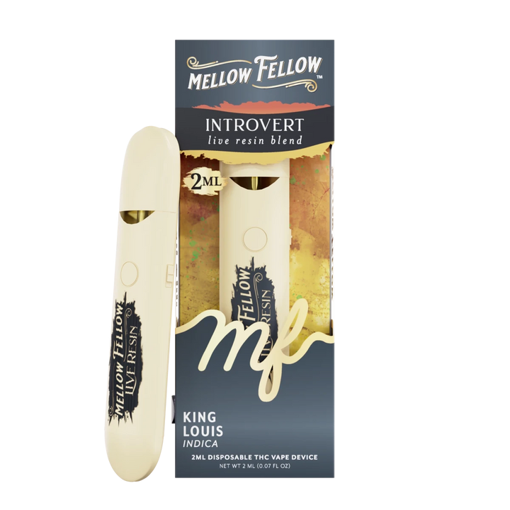Introvert Blend 2ml Live Resin Disposable Vape - King Louis (Indica) - Mellow Fellow
