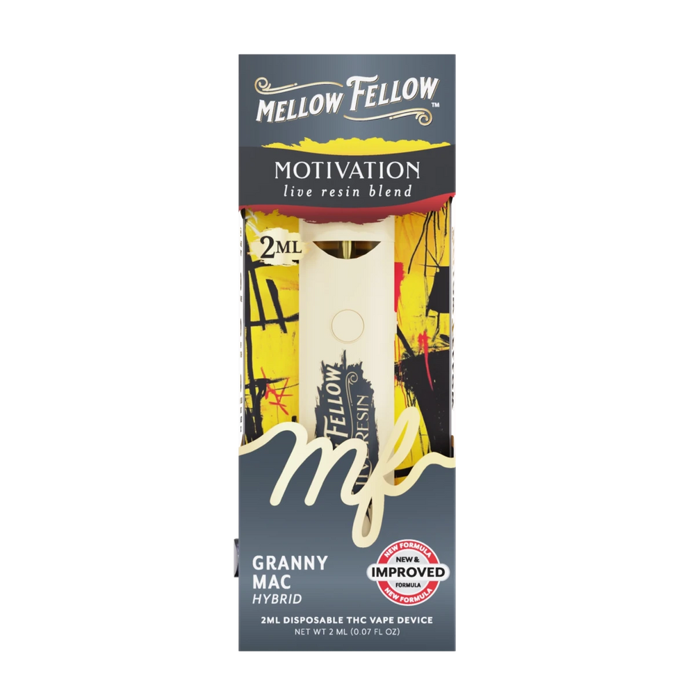 Motivation Blend 2ml Live Resin Disposable Vape - Granny Mac (Hybrid) - Mellow Fellow