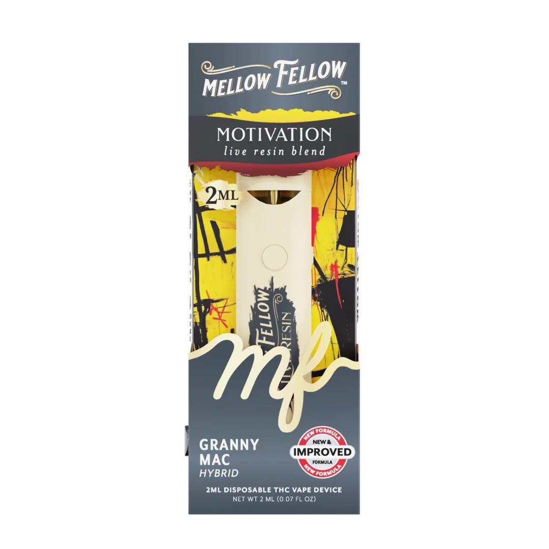 Motivation Blend 2ml Live Resin Disposable Vape - Granny Mac (Hybrid) - Mellow Fellow