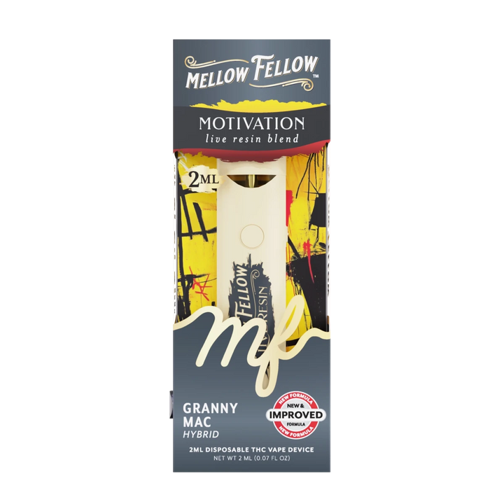 Motivation Blend 2ml Live Resin Disposable Vape - Granny Mac (Hybrid) - Mellow Fellow