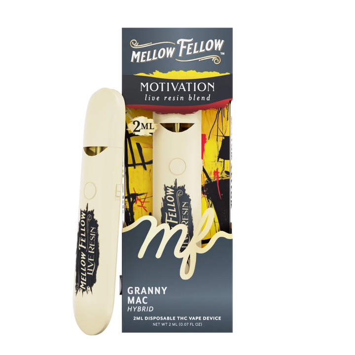 Motivation Blend 2ml Live Resin Disposable Vape - Granny Mac (Hybrid) - Mellow Fellow