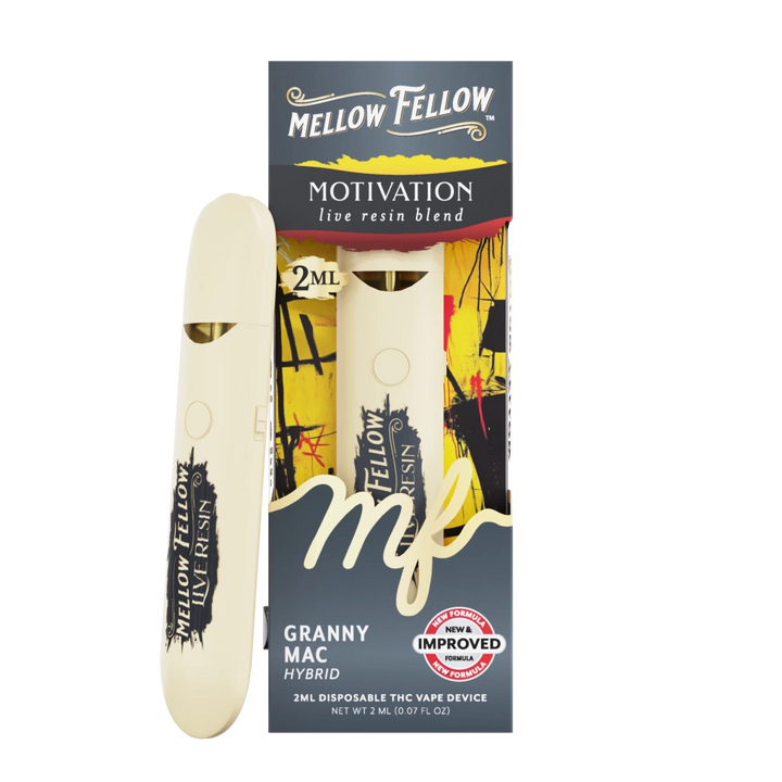 Motivation Blend 2ml Live Resin Disposable Vape - Granny Mac (Hybrid) - Mellow Fellow