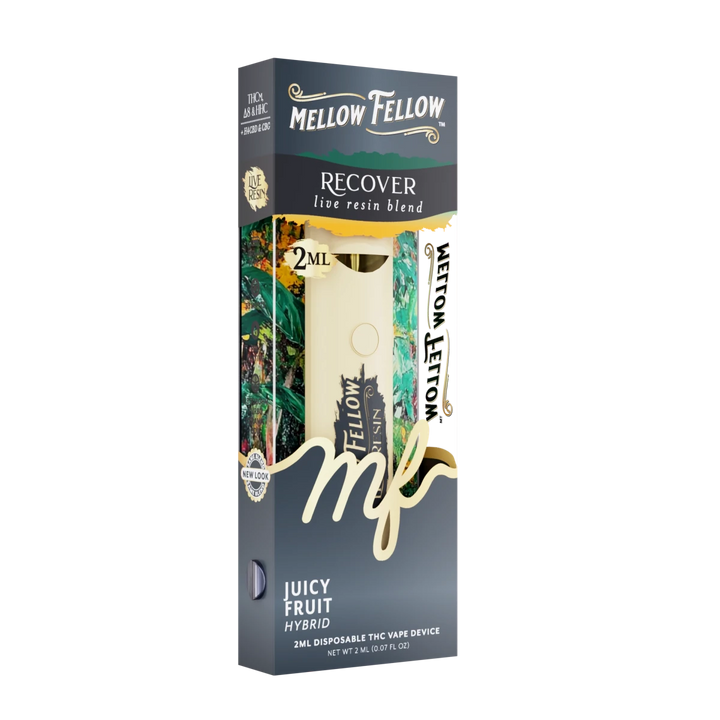 Recover Blend 2ml Live Resin Disposable Vape - Juicy Fruit (Hybrid) - Mellow Fellow