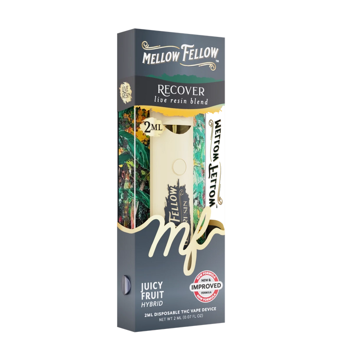 Recover Blend 2ml Live Resin Disposable Vape - Juicy Fruit (Hybrid) - Mellow Fellow
