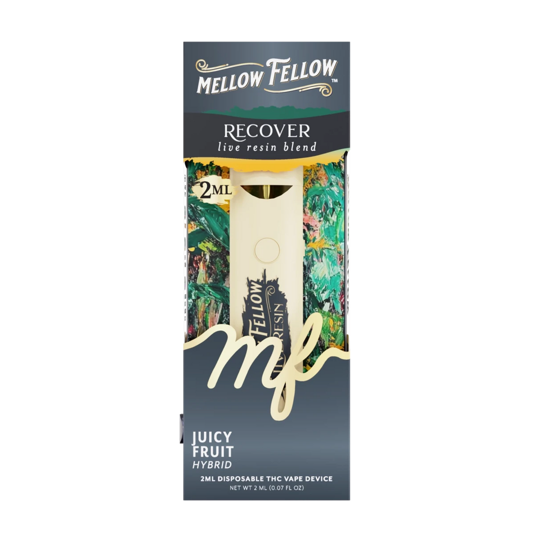 Recover Blend 2ml Live Resin Disposable Vape - Juicy Fruit (Hybrid) - Mellow Fellow Recover Blend 2ml Live Resin Disposable Vape - Juicy Fruit (Hybrid) - Mellow Fellow