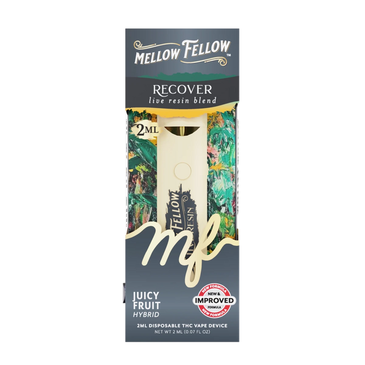 Recover Blend 2ml Live Resin Disposable Vape - Juicy Fruit (Hybrid) - Mellow Fellow