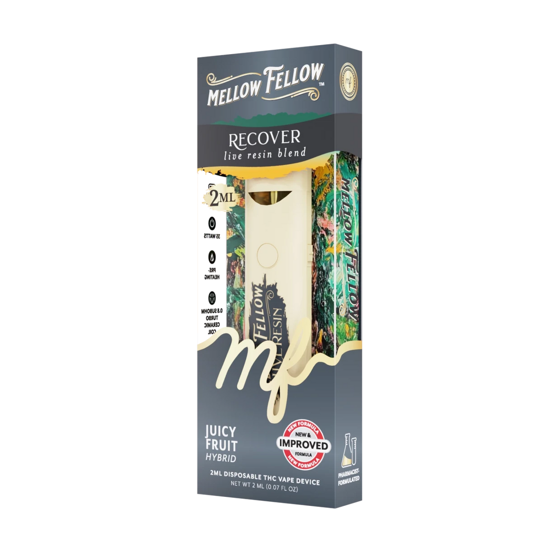 Recover Blend 2ml Live Resin Disposable Vape - Juicy Fruit (Hybrid) - Mellow Fellow