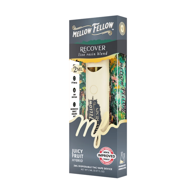 Recover Blend 2ml Live Resin Disposable Vape - Juicy Fruit (Hybrid) - Mellow Fellow
