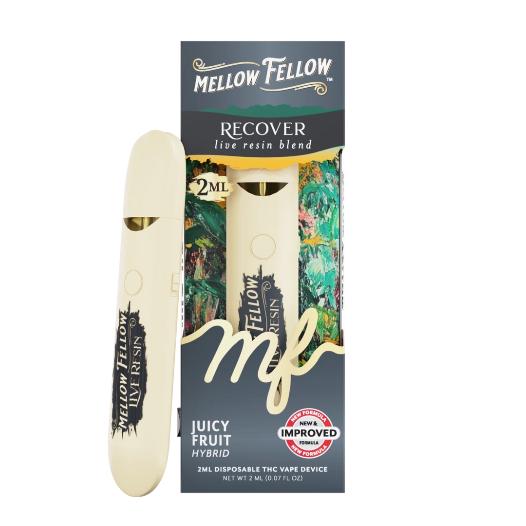 Recover Blend 2ml Live Resin Disposable Vape - Juicy Fruit (Hybrid) - Mellow Fellow
