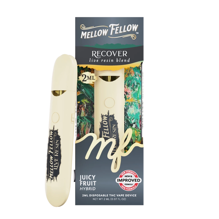 Recover Blend 2ml Live Resin Disposable Vape - Juicy Fruit (Hybrid) - Mellow Fellow
