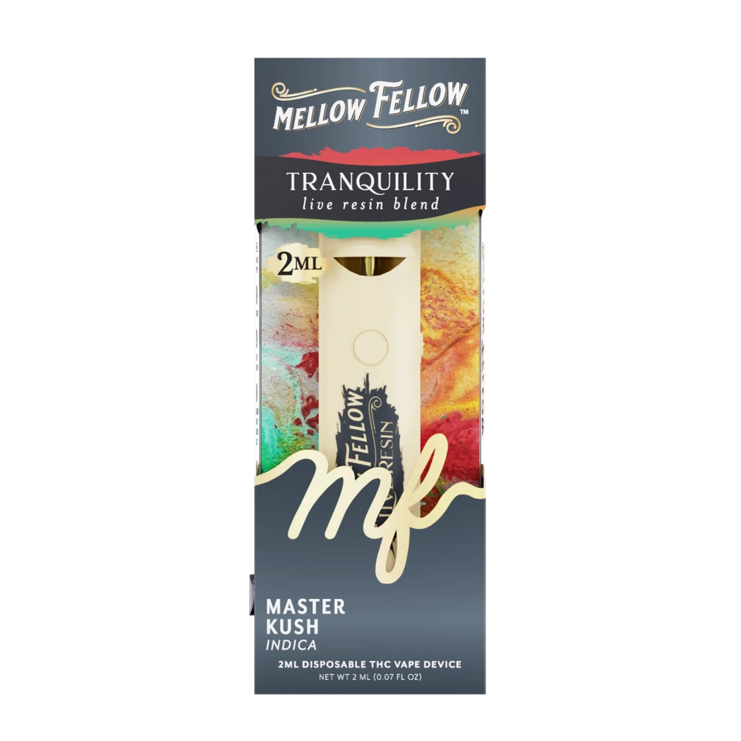 Tranquility Blend 2ml Live Resin Disposable Vape - Master Kush (Indica) - Mellow Fellow
