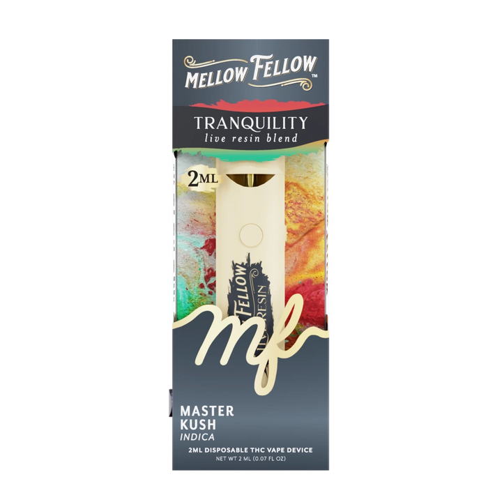Tranquility Blend 2ml Live Resin Disposable Vape - Master Kush (Indica) - Mellow Fellow