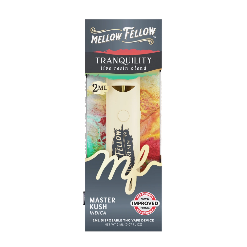 Tranquility Blend 2ml Live Resin Disposable Vape - Master Kush (Indica) - Mellow Fellow