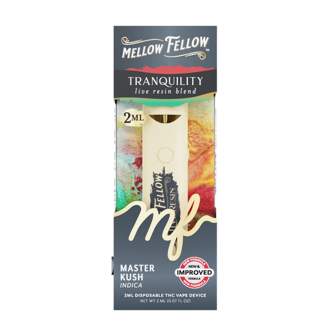 Tranquility Blend 2ml Live Resin Disposable Vape - Master Kush (Indica) - Mellow Fellow
