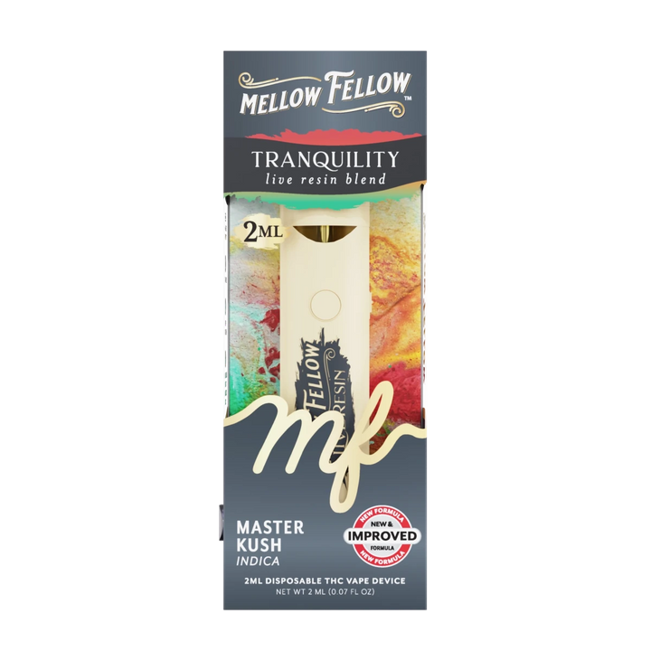 Tranquility Blend 2ml Live Resin Disposable Vape - Master Kush (Indica) - Mellow Fellow