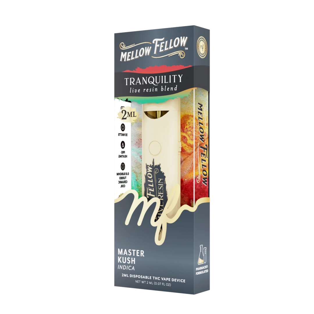 Tranquility Blend 2ml Live Resin Disposable Vape - Master Kush (Indica   Mellow Fellow