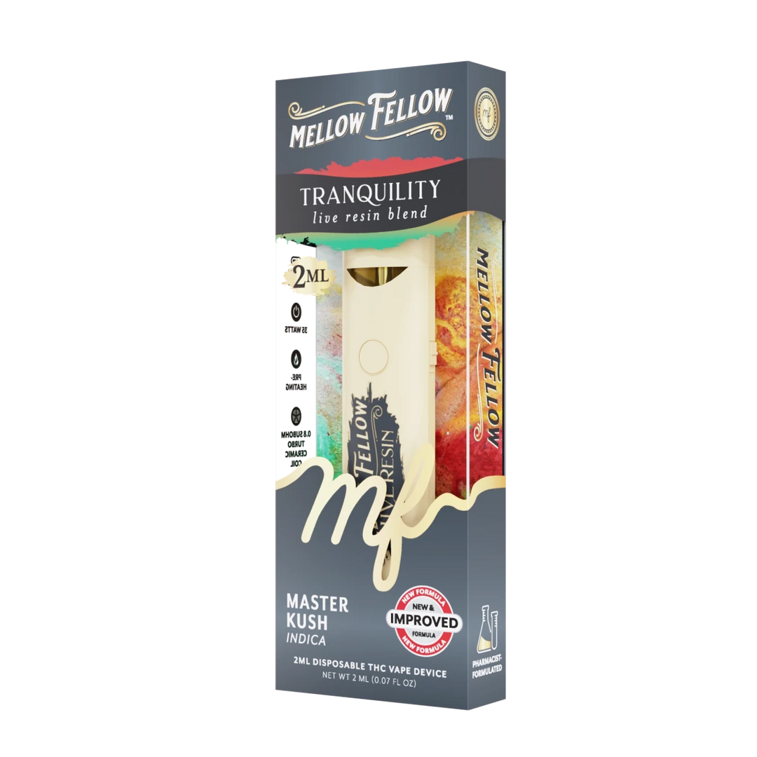 Tranquility Blend 2ml Live Resin Disposable Vape - Master Kush (Indica) - Mellow Fellow
