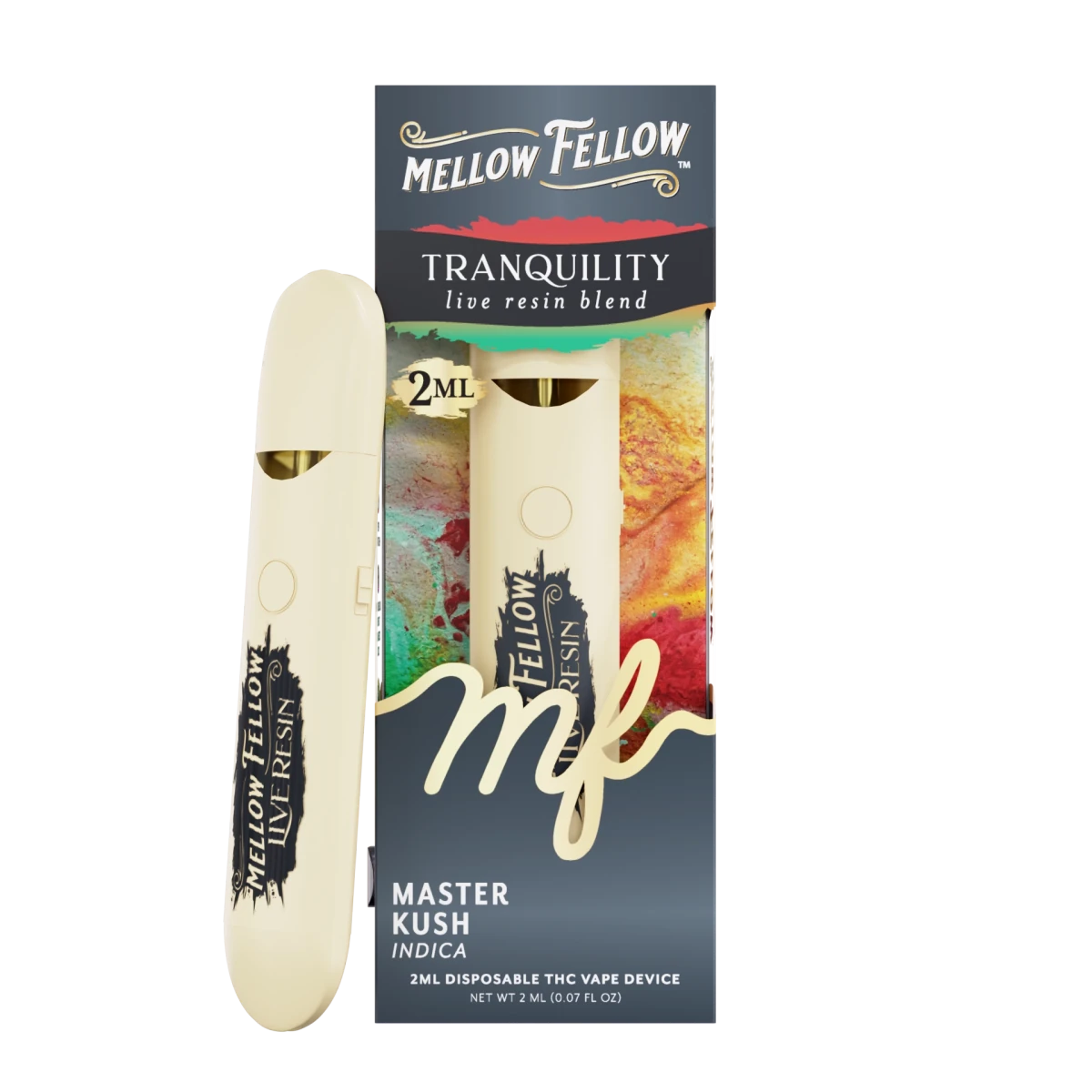 Tranquility Blend 2ml Live Resin Disposable Vape - Master Kush (Indica -  Mellow Fellow