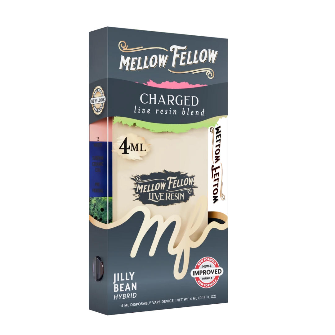 Charged Blend 4ml Live Resin Disposable Vape - Jilly Bean (Hybrid) - Mellow Fellow Charged Blend 4ml Live Resin Disposable Vape - Jilly Bean (Hybrid) - Mellow Fellow