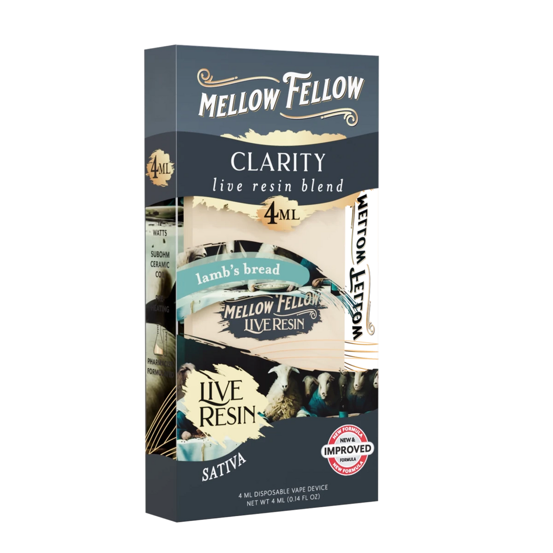 Clarity Blend 4ml Live Resin Disposable Vape - Lamb's Bread (Sativa) - Mellow Fellow