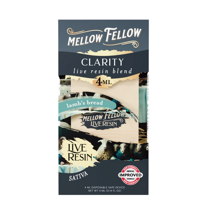 Clarity Blend 4ml Live Resin Disposable Vape - Lamb's Bread (Sativa) - Mellow Fellow