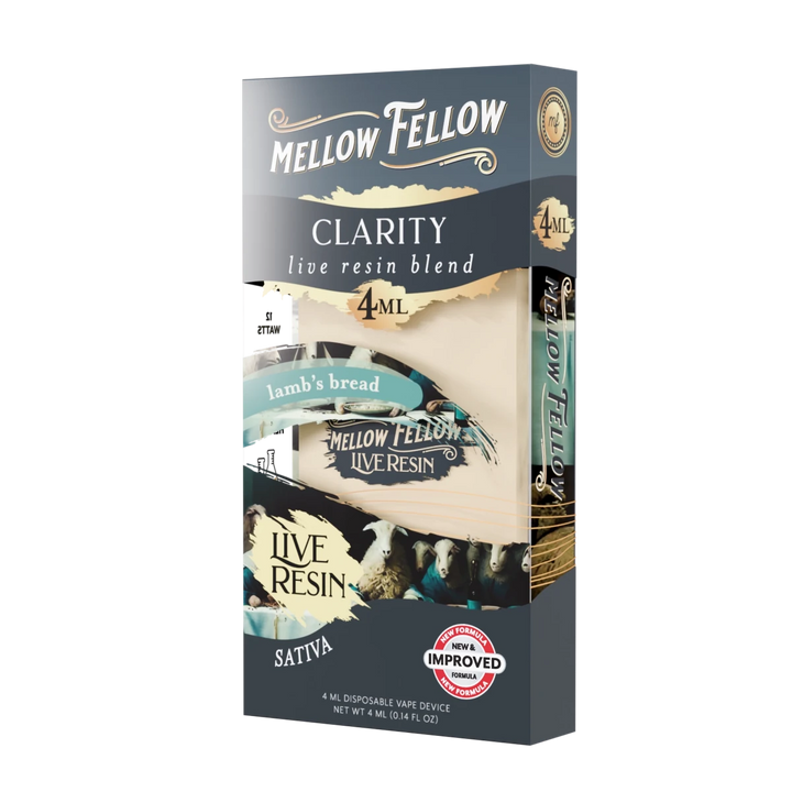 Clarity Blend 4ml Live Resin Disposable Vape - Lamb's Bread (Sativa) - Mellow Fellow