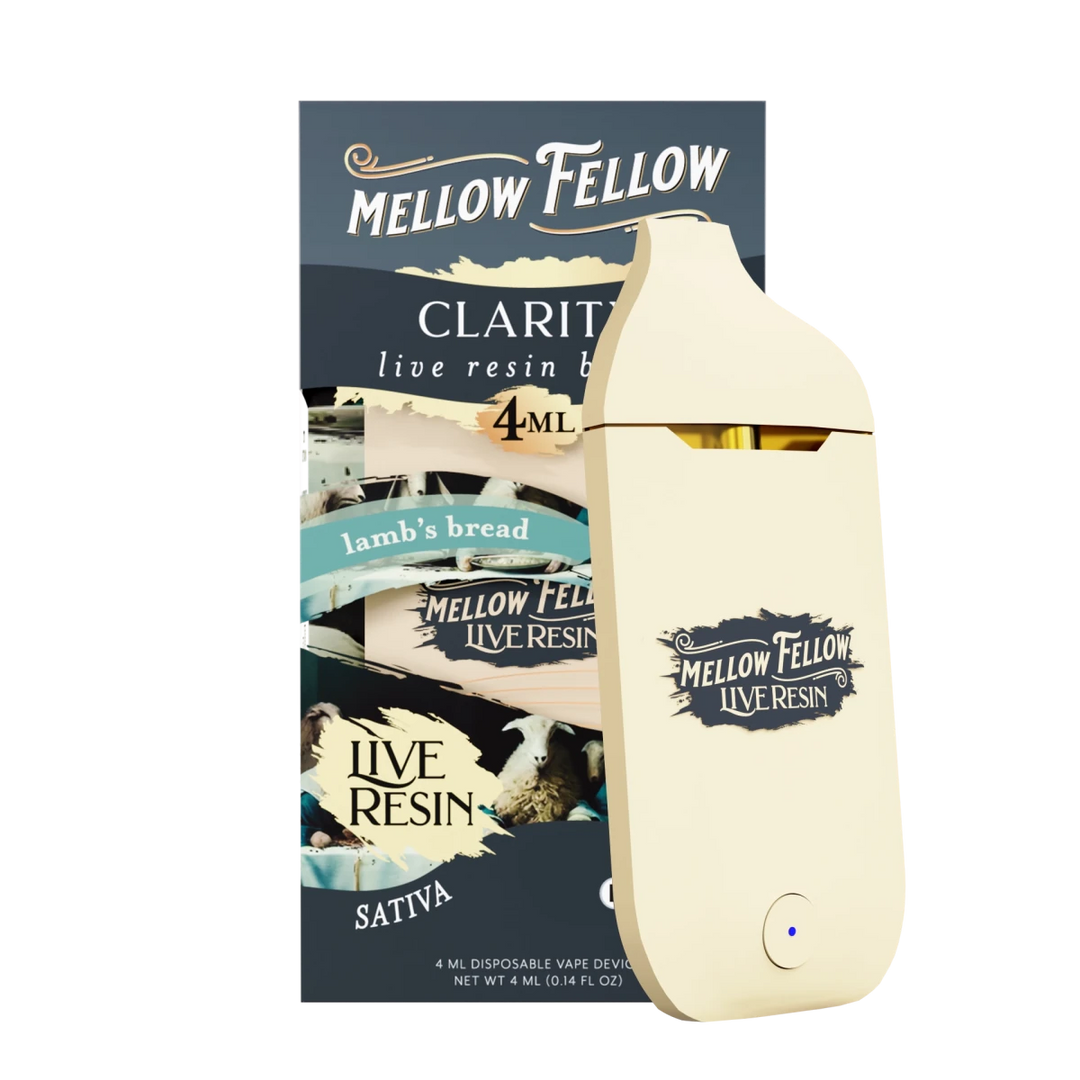 Clarity Blend 4ml Live Resin Disposable Vape - Lamb's Bread (Sativa) - Mellow Fellow