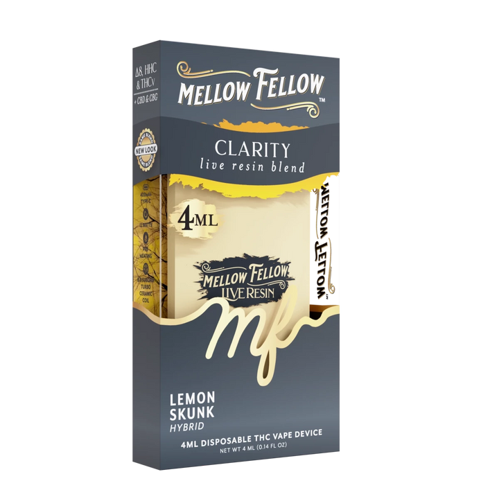 Clarity Blend 4ml Live Resin Disposable Vape - Lemon Skunk (Hybrid) - Mellow Fellow