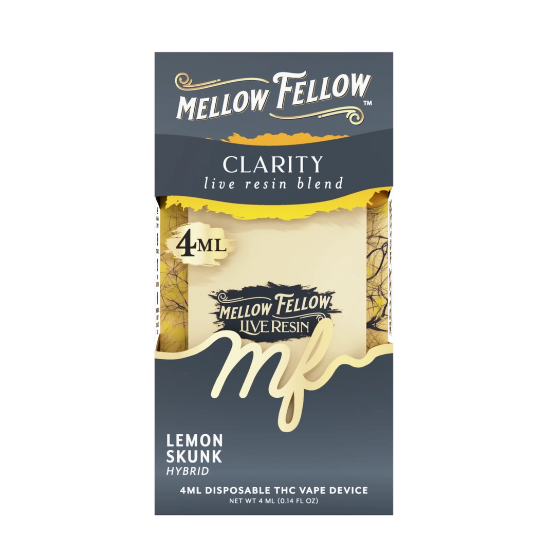 Clarity Blend 4ml Live Resin Disposable Vape - Lemon Skunk (Hybrid) - Mellow Fellow